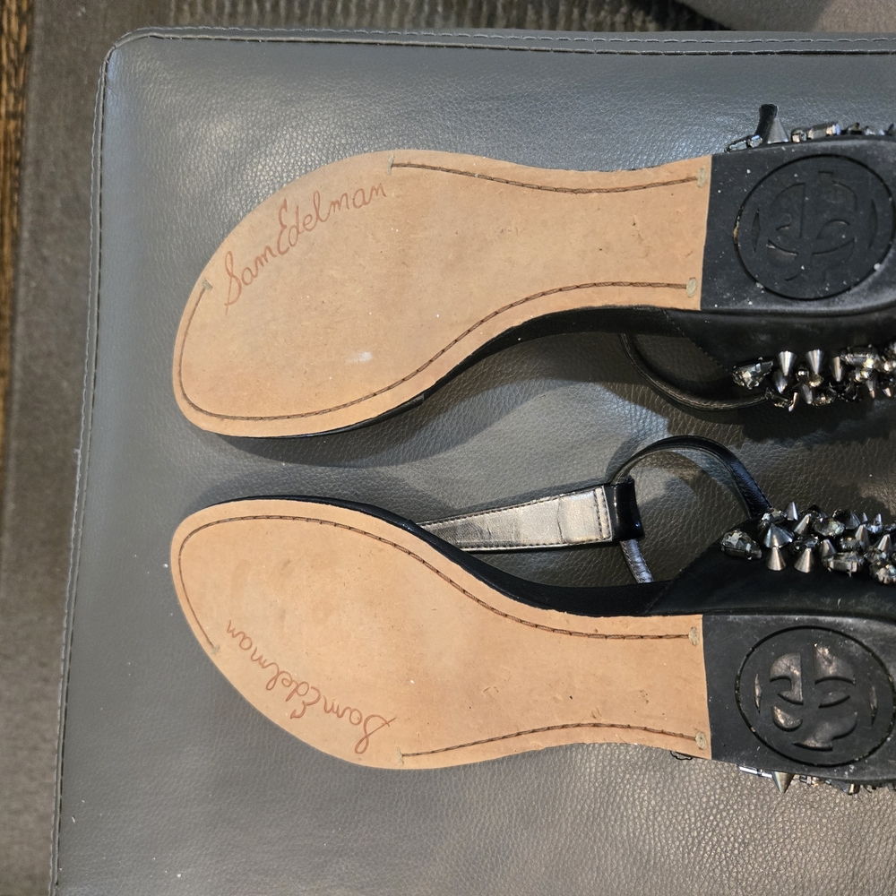 Sam Edelman Black Studded Sandals - Picture 3 of 5